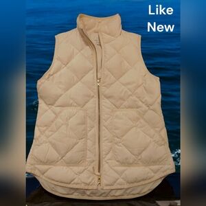 J.crew puffer dawn and feathers vest jacket women XS